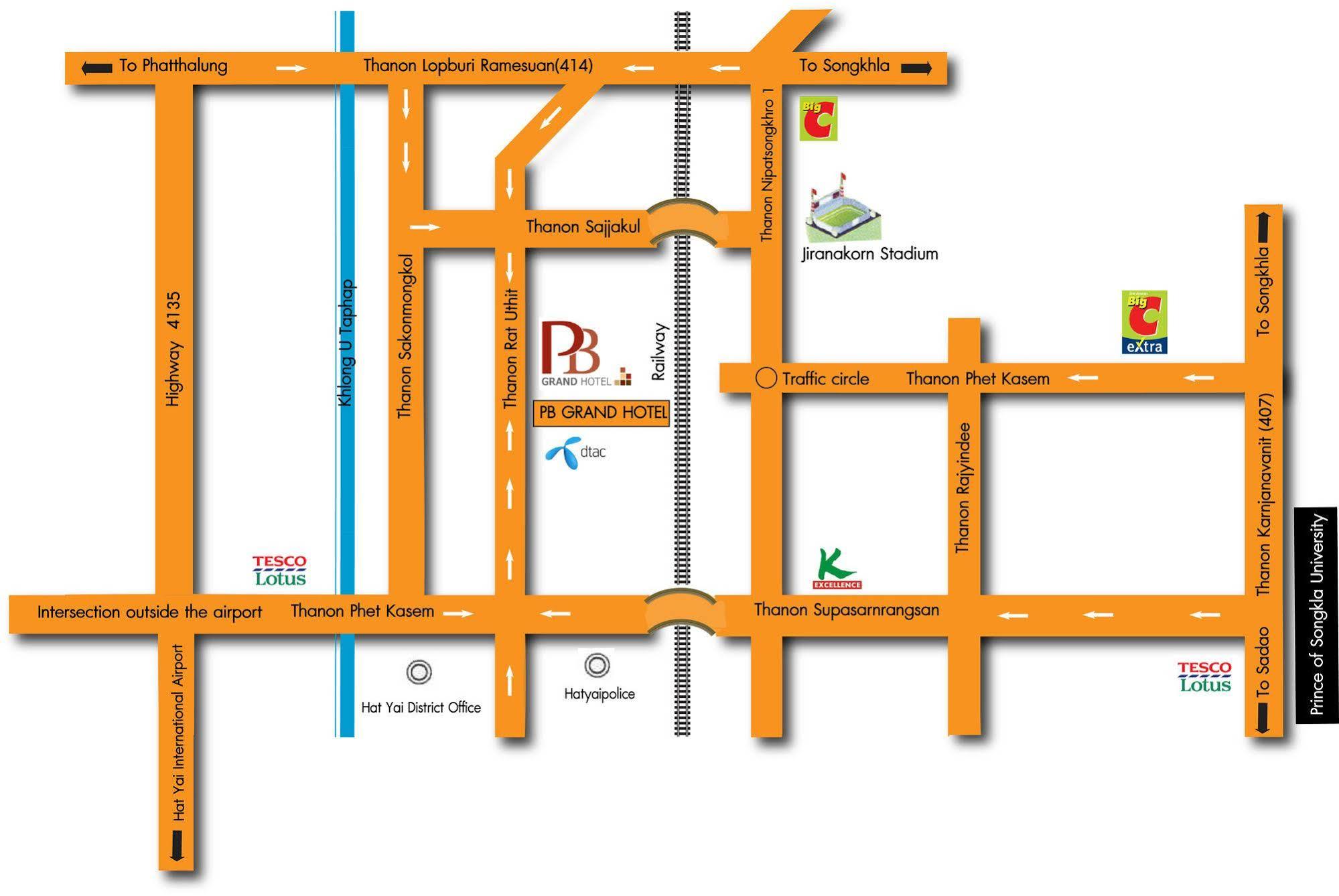 Pb Grand Hotel Hat Yai Ngoại thất bức ảnh